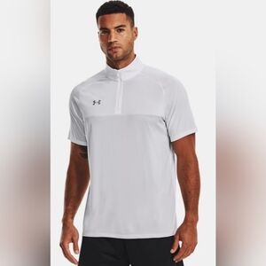 Under Armour Locker Jacquard Mens Size Medium Short Sleeve 1/4 Zip Shirt